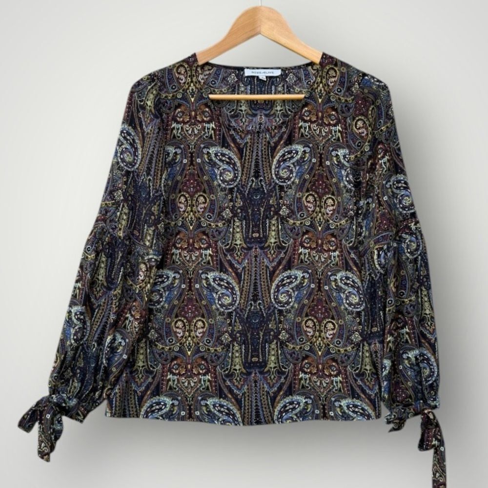 5 for $45 Rose Olive Top Blouse Shirt Size S